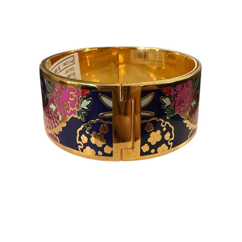 NWT Johnny Was Dragon Hinged Gold Tone Hinged Bangle Bracelet - Picture 10 of 11